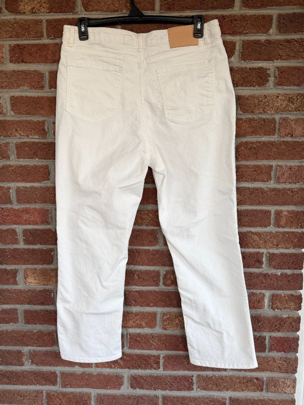 frye white denim pants * size 14 / 32 * crisp * nice quality